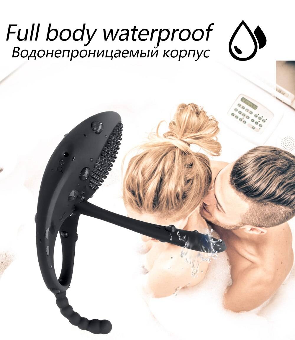 Black Design Wireless Penis Ring