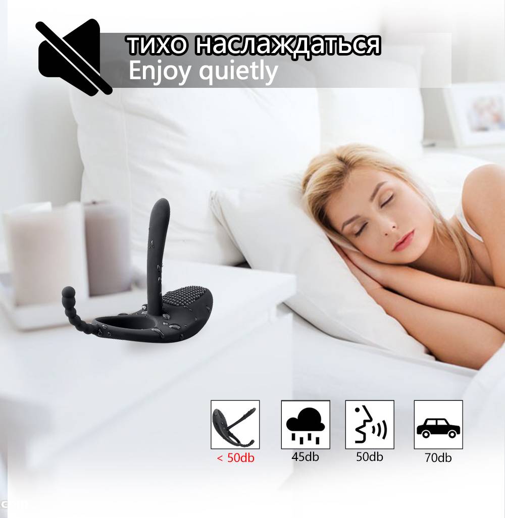 Black Design Wireless Penis Ring