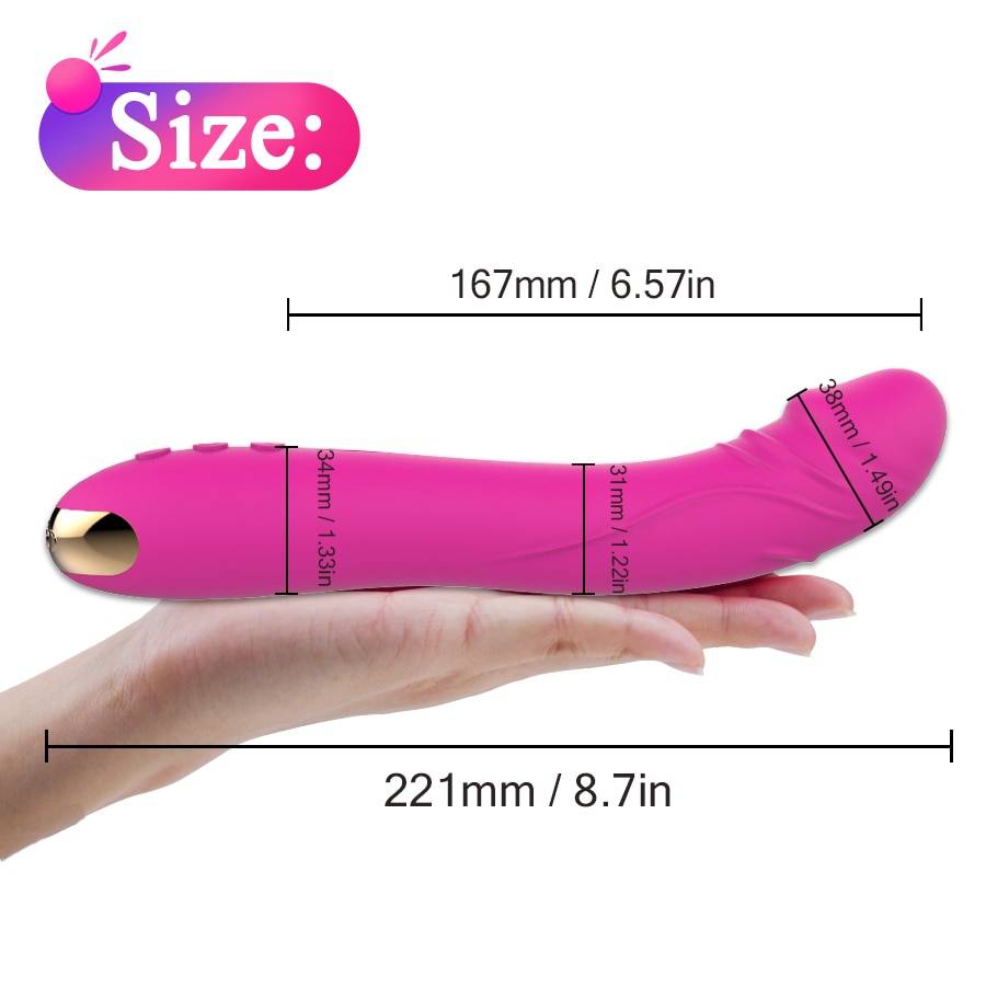 Soft Silicone Waterproof Rechargeable Pink Vibrator With 10 Vibrating Modes Soft Silicone 10 Modes Vibrator