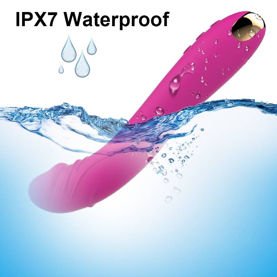 Soft Silicone Waterproof Rechargeable Pink Vibrator With 10 Vibrating Modes Soft Silicone 10 Modes Vibrator
