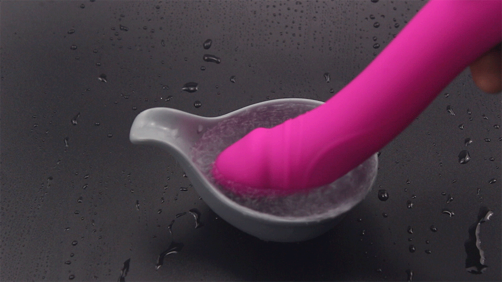 Soft Silicone Waterproof Rechargeable Pink Vibrator With 10 Vibrating Modes Soft Silicone 10 Modes Vibrator