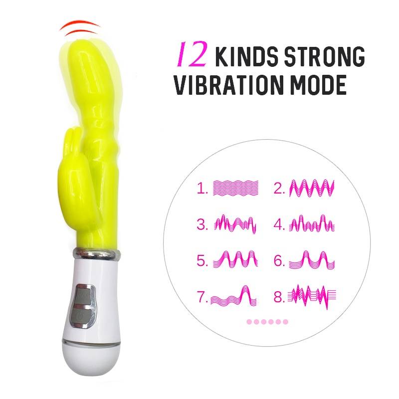 2 in 1 Dildo Vibrator Adult Products cb5feb1b7314637725a2e7: Black|Pink|Purple|Yellow
