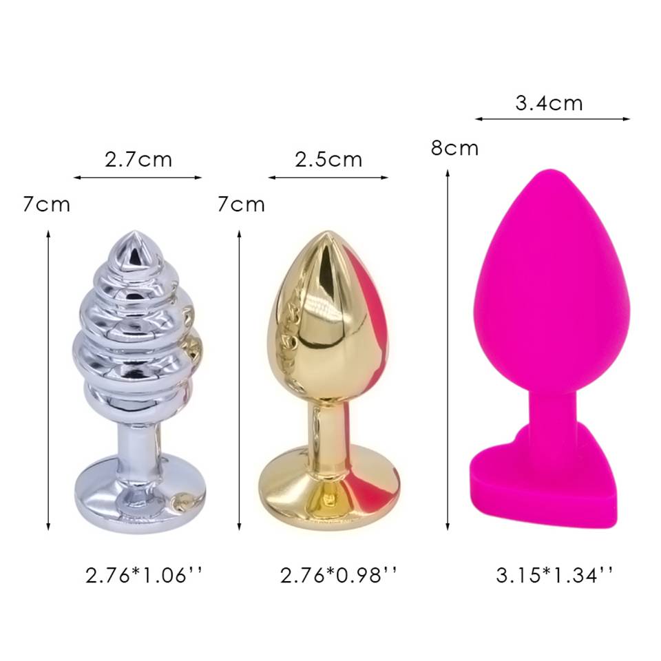 Stainless Steel Anal Plugs 3 pcs Sets Adult Products cb5feb1b7314637725a2e7: Black|Blue|BPR|BWP|BWR|Colorful|GBR|Green|Heart|Pink|Purple|Red|Rose|Transparent|WBR