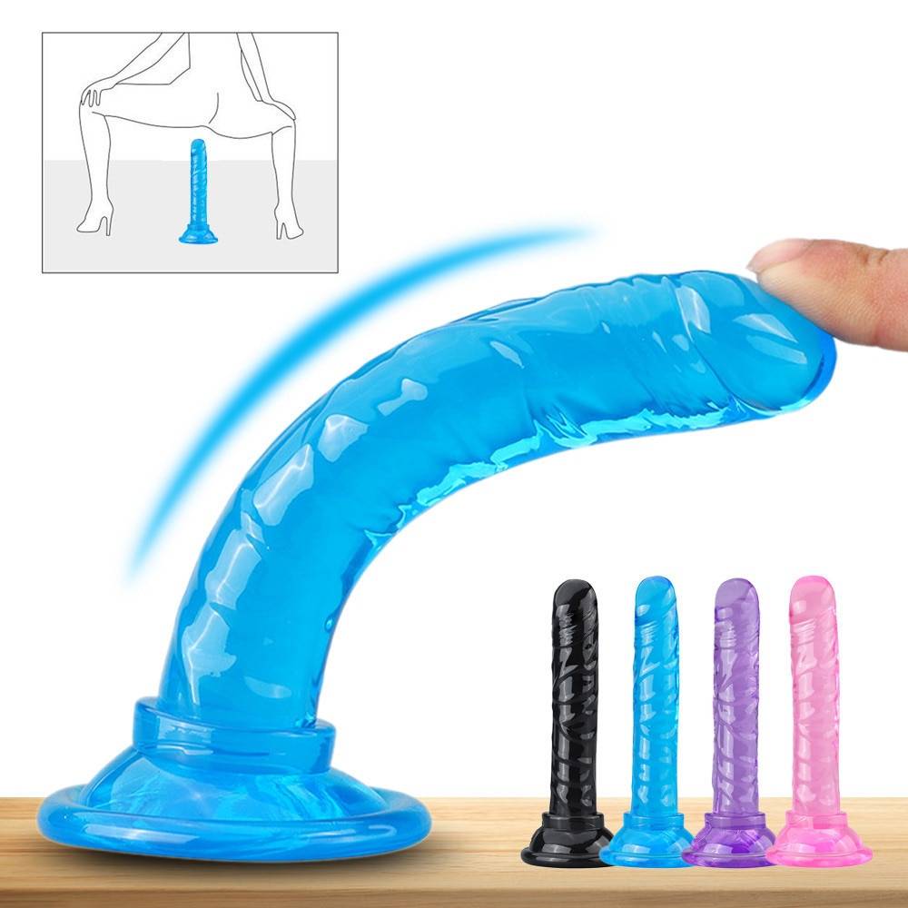 Realistic Silicone Dildo in Multiple Colors Adult Products cb5feb1b7314637725a2e7: Black|Blue|Pink|Purple