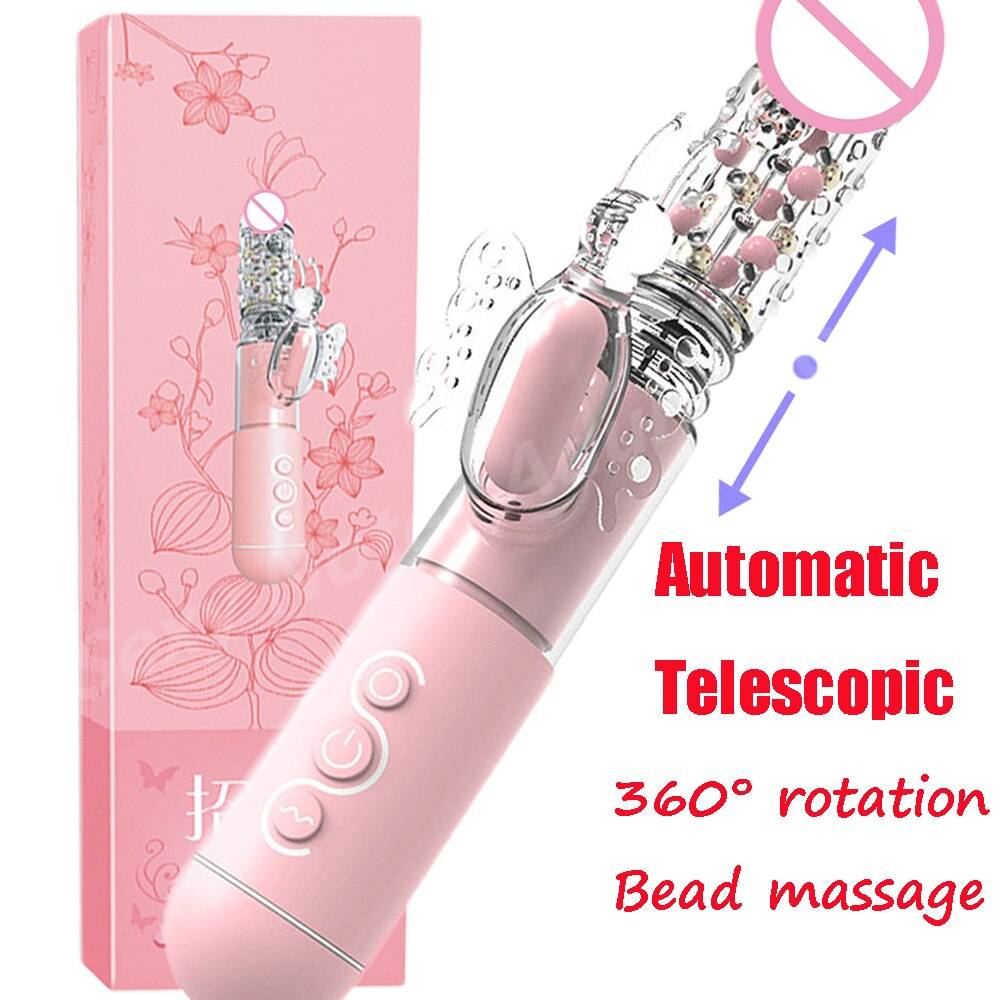 Telescopic Rotation Rabbit Vibrator