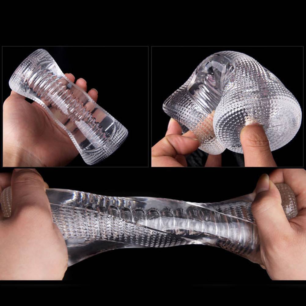 Soft Rubber Male Masturbator Adult Products cb5feb1b7314637725a2e7: Transparent