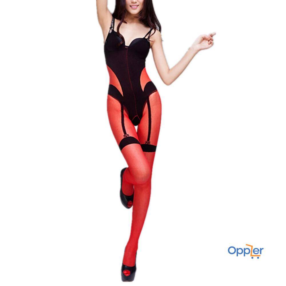 Shiny Crotchless Full Body Bodystockings