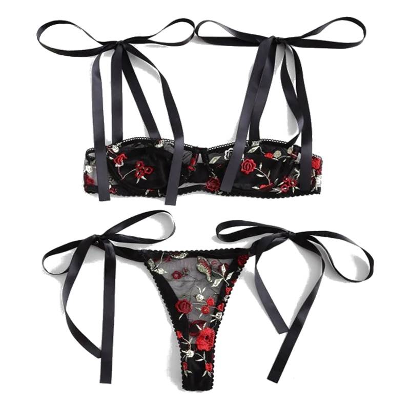 Black Women’s Set of Bra and Panty Adult Products cb5feb1b7314637725a2e7: Black