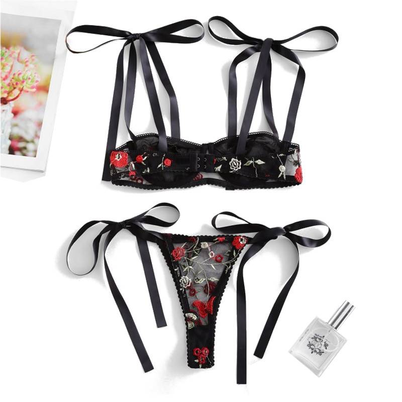 Black Women’s Set of Bra and Panty Adult Products cb5feb1b7314637725a2e7: Black