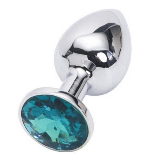Metal Unisex Anal Plug with Crystal Adult Products 6f6cb72d544962fa333e2e: 1 x Medium|1 x Small