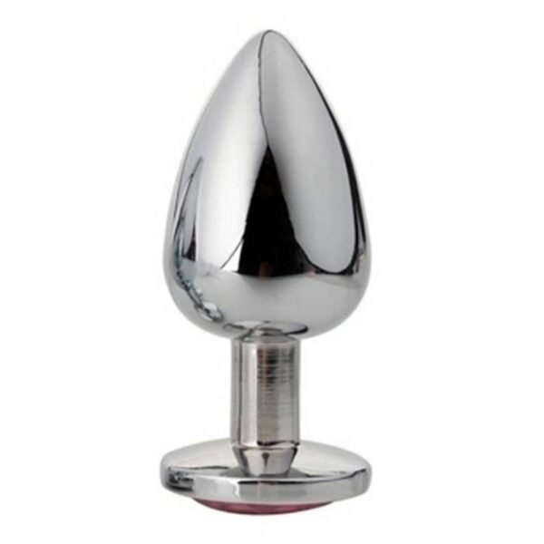 Metal Unisex Anal Plug with Crystal Adult Products 6f6cb72d544962fa333e2e: 1 x Medium|1 x Small