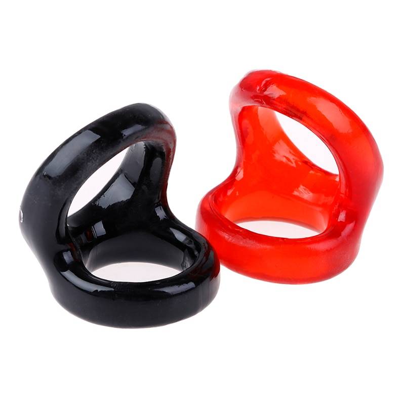 Cock Penis Ring in Black and Red Adult Products cb5feb1b7314637725a2e7: as picture|Black|Red