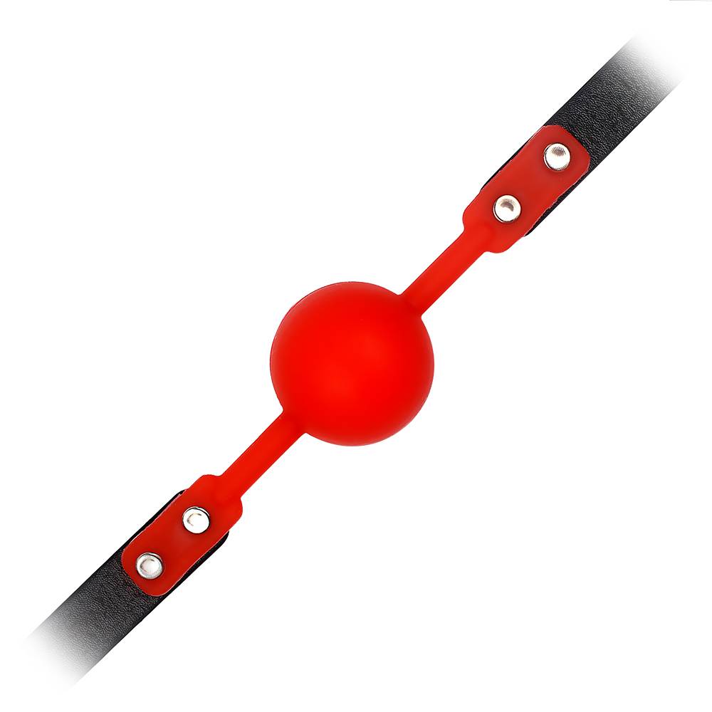 Leather Mouth Gag with Silicone Ball Adult Products cb5feb1b7314637725a2e7: Black / Black|Pink / Black|Red/Black