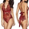 Floral Sheer Lace Ribbon Bodysuits Adult Products cb5feb1b7314637725a2e7: Black|Blue|Purple|Red
