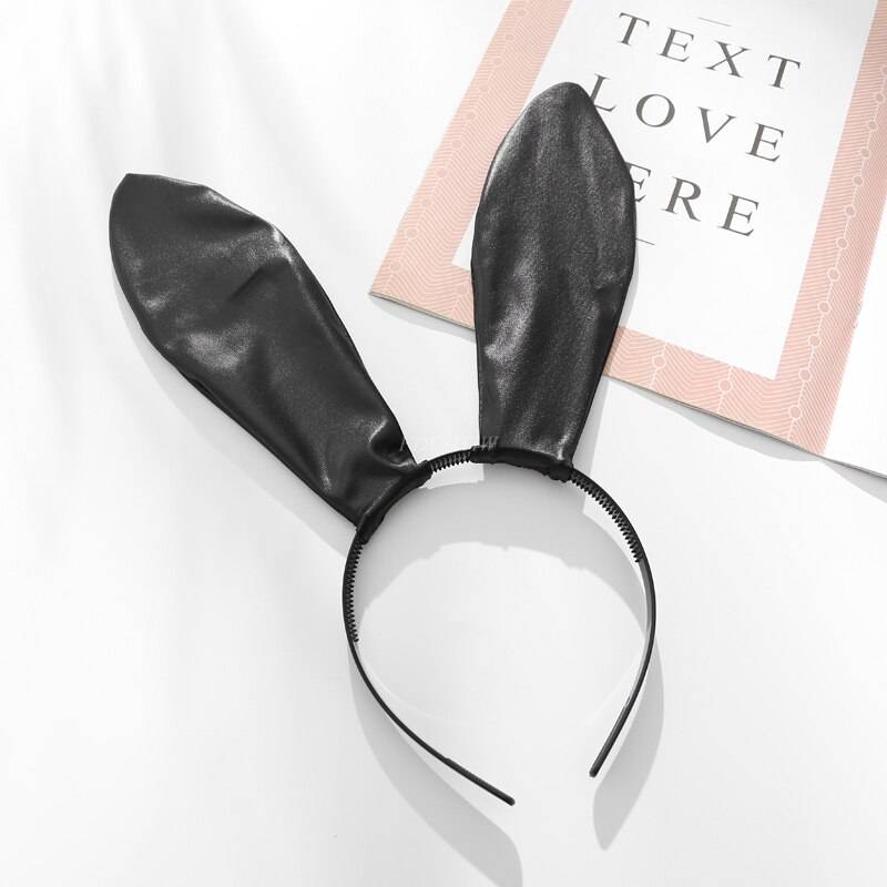 Women’s Faux Leather Rabbit Suit Adult Products cb5feb1b7314637725a2e7: Black