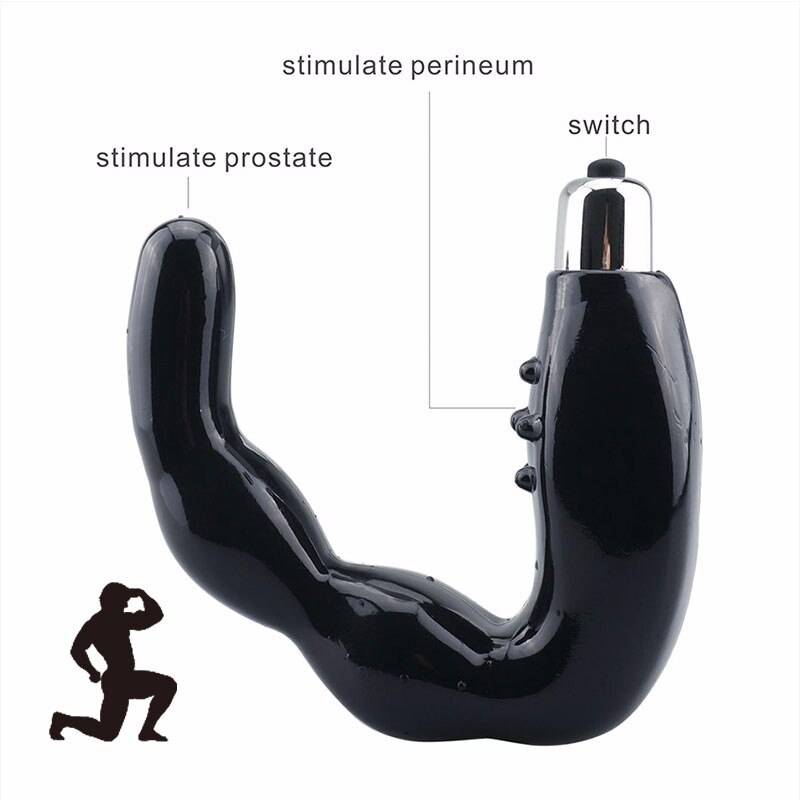 Black Design 2 in 1 Anal Vibrator Adult Products a1fa27779242b4902f7ae3: Type C|Type U