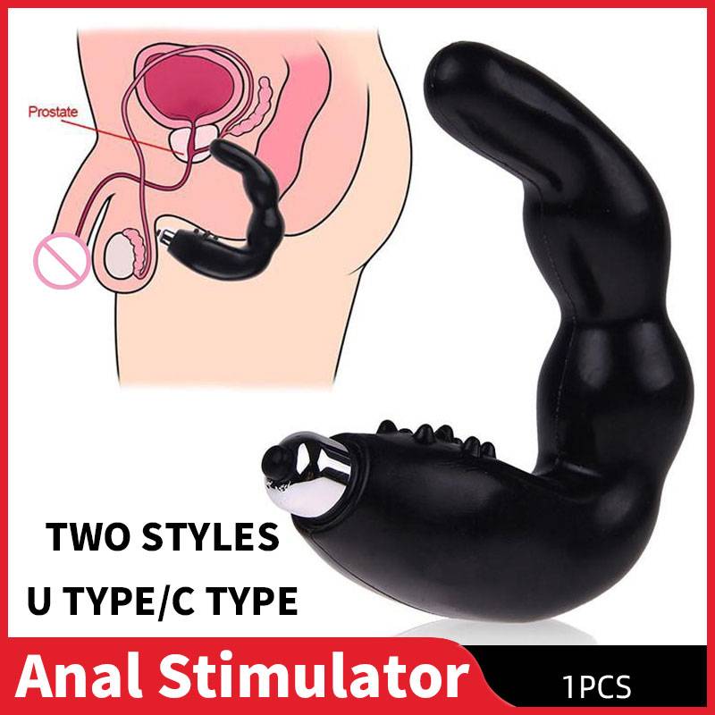 Black Design 2 in 1 Anal Vibrator Adult Products a1fa27779242b4902f7ae3: Type C|Type U