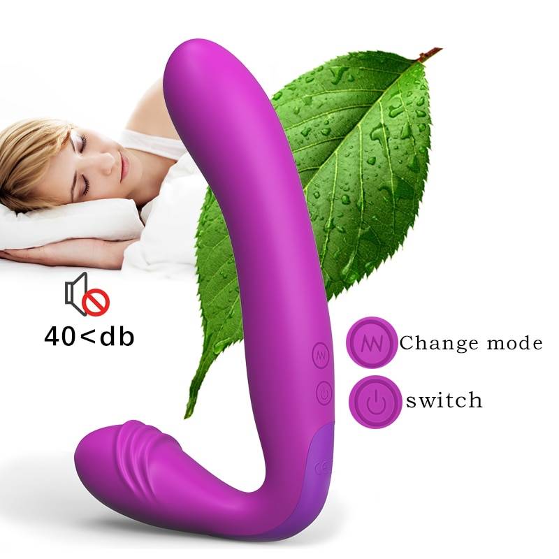 Double Pleasure Vibrating Strap On Adult Products cb5feb1b7314637725a2e7: Purple|Red