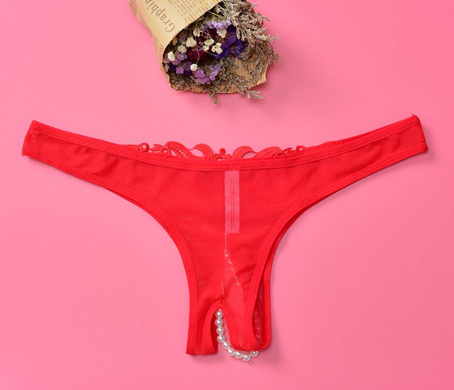 Sexy Crotchless Panties with Pearls Adult Products cb5feb1b7314637725a2e7: Black|Purple|Red|Skin|White