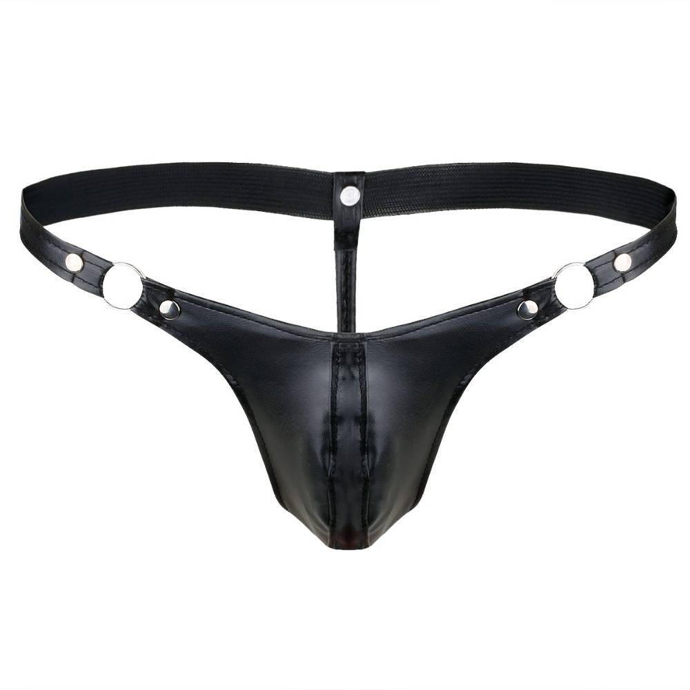 Cute Erotic Low-Rise Leather Men’s Thongs Adult Products 6f6cb72d544962fa333e2e: L|M|XL