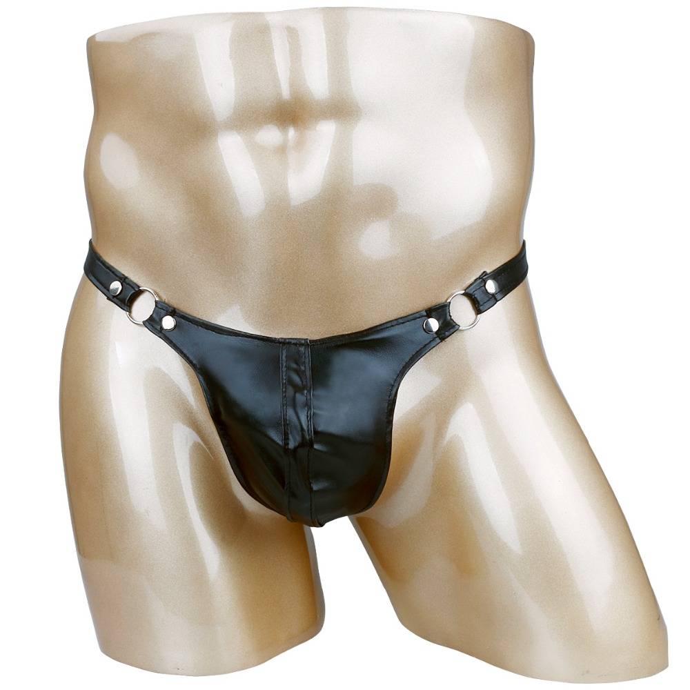 Cute Erotic Low-Rise Leather Men’s Thongs Adult Products 6f6cb72d544962fa333e2e: L|M|XL
