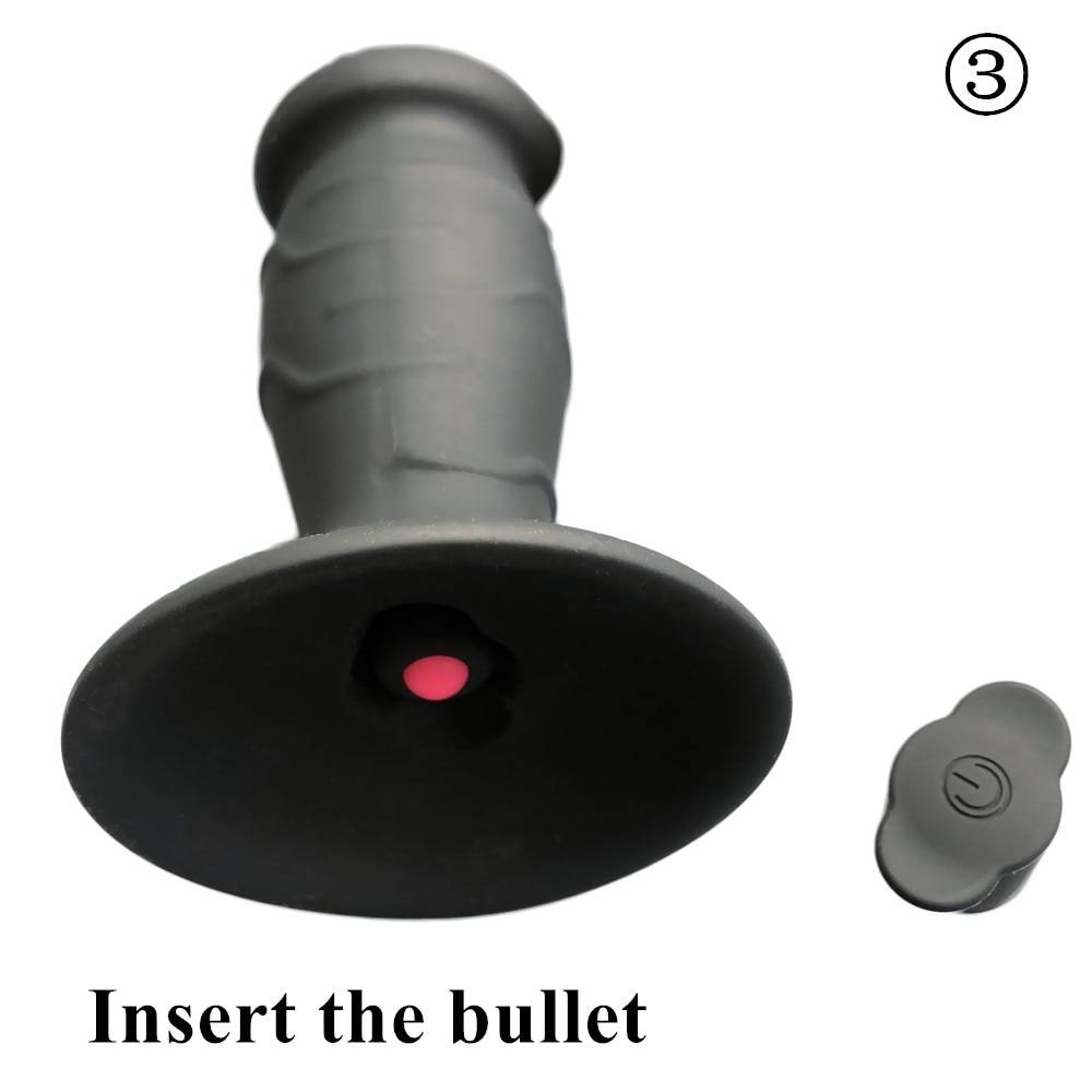 Waterproof 10 Speeds Vibrating Anal Plug Adult Products cb5feb1b7314637725a2e7: Black