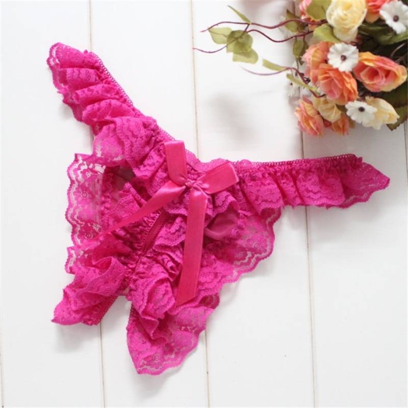 Lace Open Crotch Thongs Adult Products cb5feb1b7314637725a2e7: Black|Pink|Red|Rose Red|White