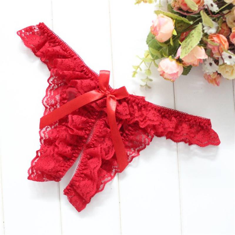 Lace Open Crotch Thongs Adult Products cb5feb1b7314637725a2e7: Black|Pink|Red|Rose Red|White