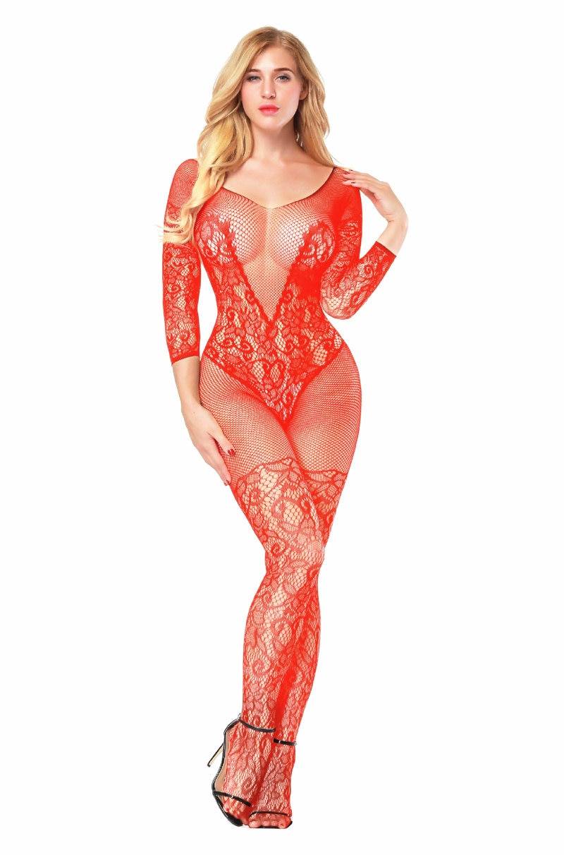 Erotic Open Crotch Fishnet Bodystockings Adult Products cb5feb1b7314637725a2e7: Black|Red