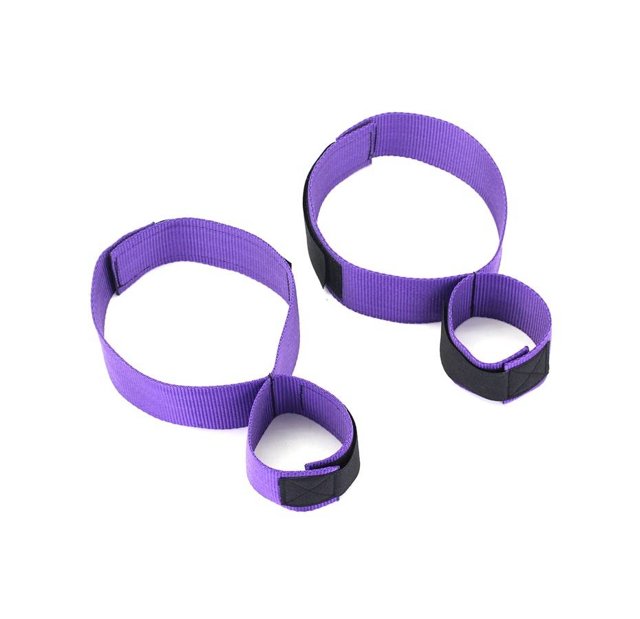 Leather Rope with Soft Fur Adult Bed Game Adult Products cb5feb1b7314637725a2e7: Black|Black Bondage Set|Purple|Purple Bondage Set
