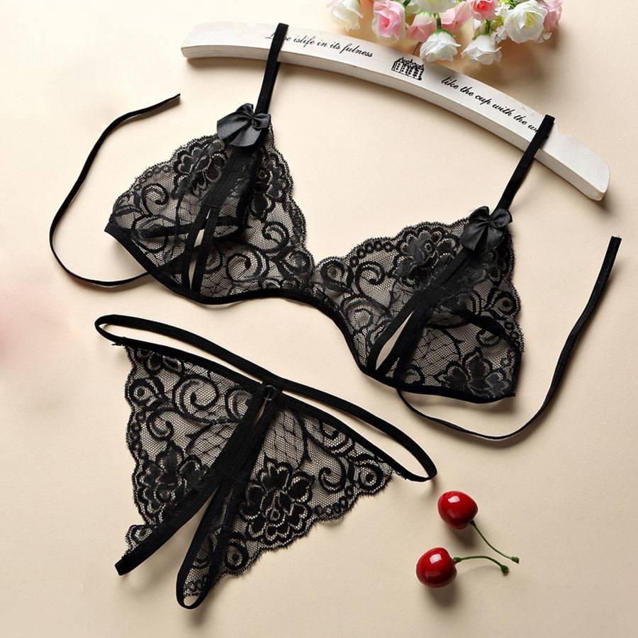 Erotic Transparent Floral Lace Women’s Underwear Set Adult Products cb5feb1b7314637725a2e7: Black|Blue|Pink|Purple|Red|Rose Red|White