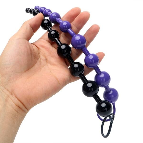 11 inch Long Silicone Anal Beads Adult Products cb5feb1b7314637725a2e7: Black|Purple