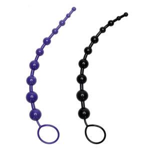 11 inch Long Silicone Anal Beads Adult Products cb5feb1b7314637725a2e7: Black|Purple 