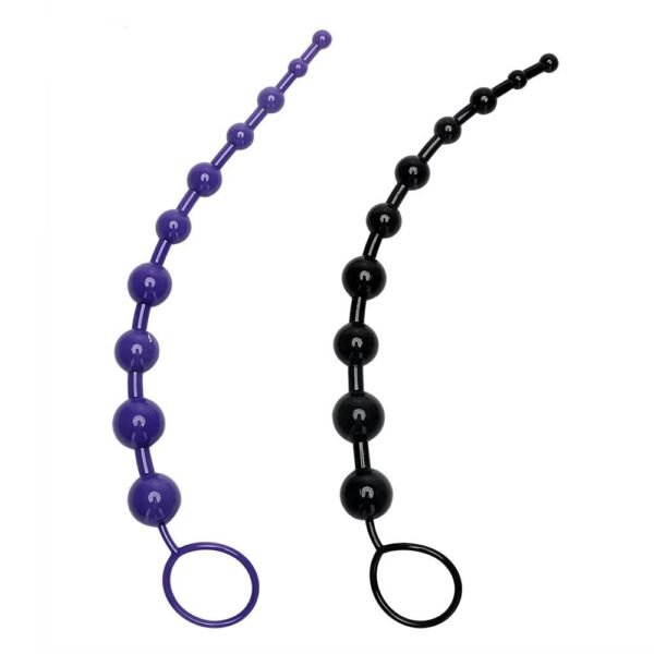 11 inch Long Silicone Anal Beads Adult Products cb5feb1b7314637725a2e7: Black|Purple