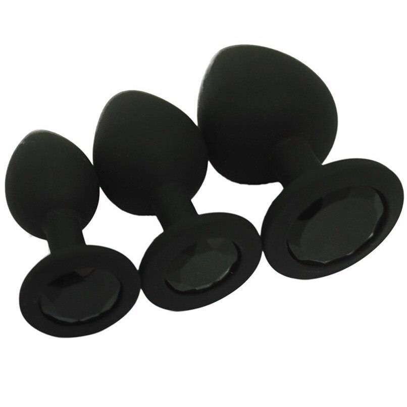 Cute Ergonomic Crystal Silicone Anal Plugs Set