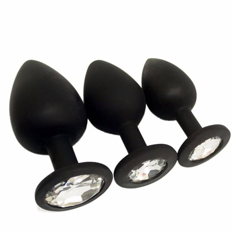 Cute Ergonomic Crystal Silicone Anal Plugs Set