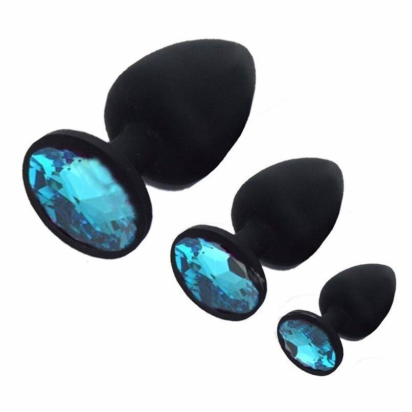 Cute Ergonomic Crystal Silicone Anal Plugs Set