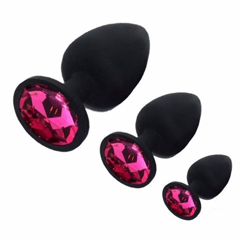 Cute Ergonomic Crystal Silicone Anal Plugs Set