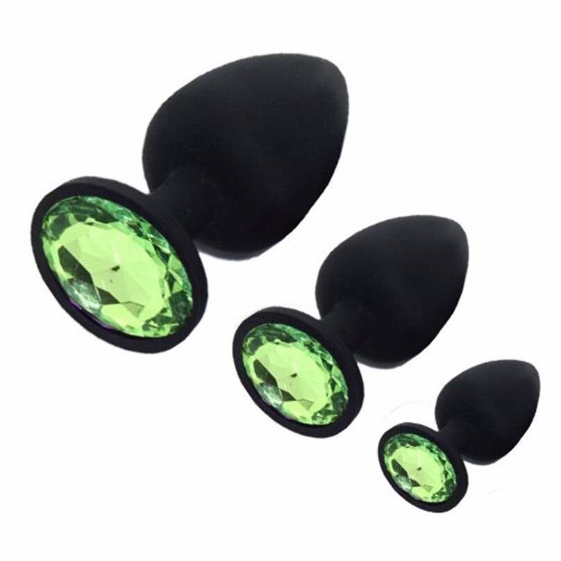 Cute Ergonomic Crystal Silicone Anal Plugs Set