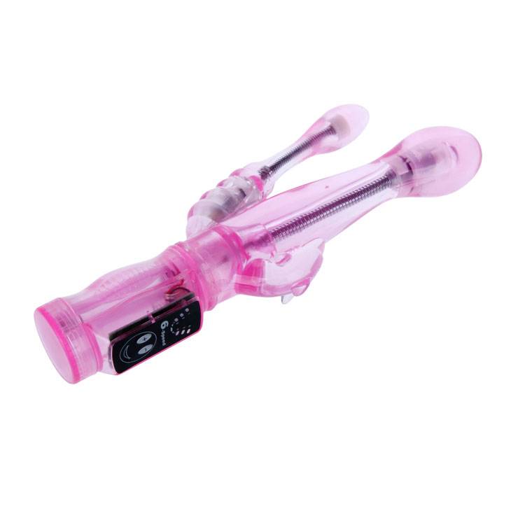 Cute Multifunctional Ergonomic Rubber Double Vibrator Adult Products cb5feb1b7314637725a2e7: Pink|Purple