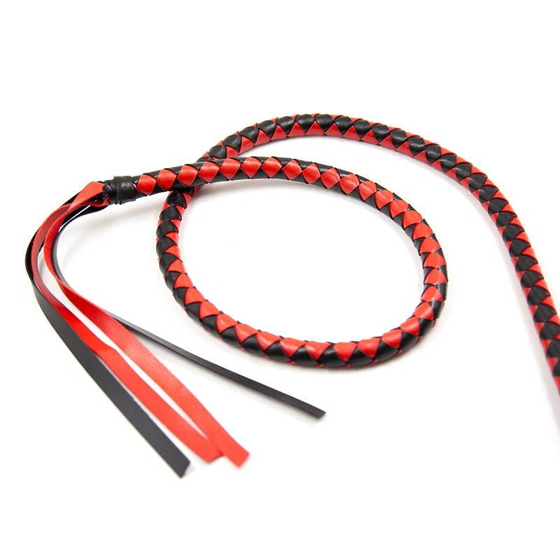 BDSM Adult Games Long Whip Adult Products cb5feb1b7314637725a2e7: Black|Red