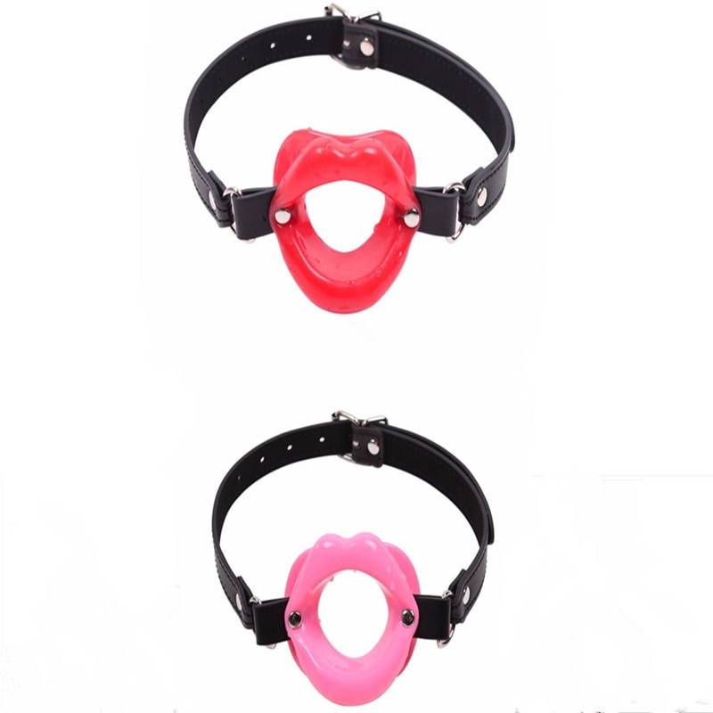 Sexy Lips Leather BDSM Gag Adult Products cb5feb1b7314637725a2e7: Black|Pink|Red