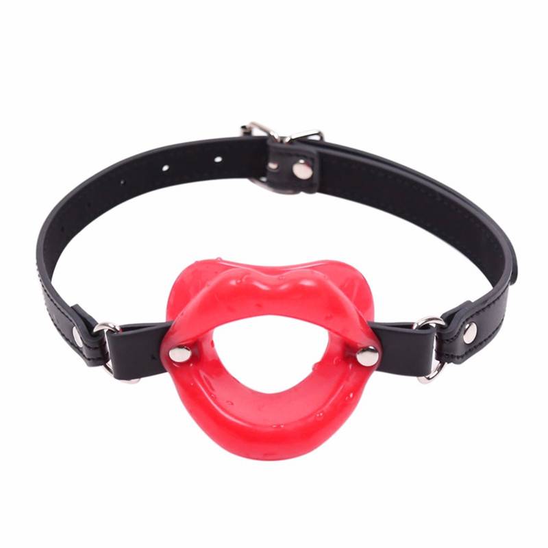 Sexy Lips Leather BDSM Gag Adult Products cb5feb1b7314637725a2e7: Black|Pink|Red