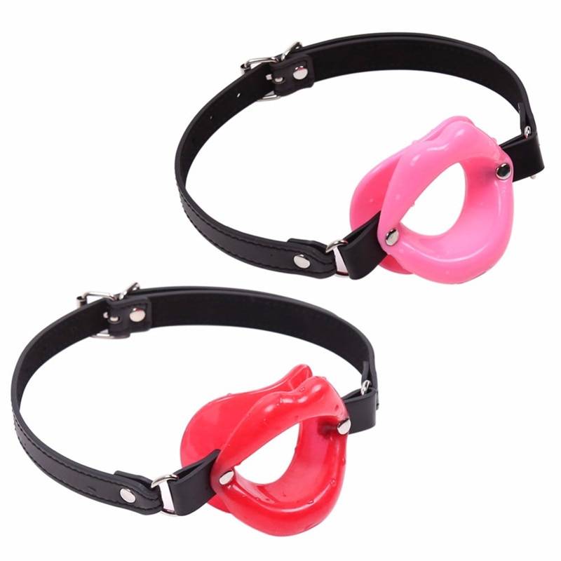 Sexy Lips Leather BDSM Gag Adult Products cb5feb1b7314637725a2e7: Black|Pink|Red