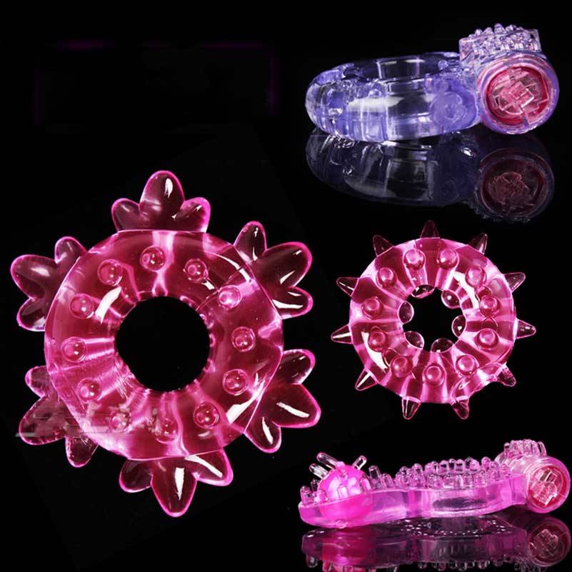 Cute Star Shaped Stretchable Silicone Penis Rings Set Adult Products Material: TPE