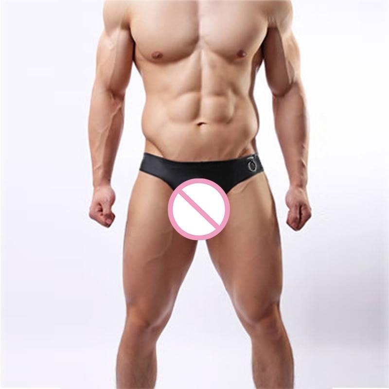 Cute Erotic Elastic Leather Men’s Thongs Adult Products cb5feb1b7314637725a2e7: Black