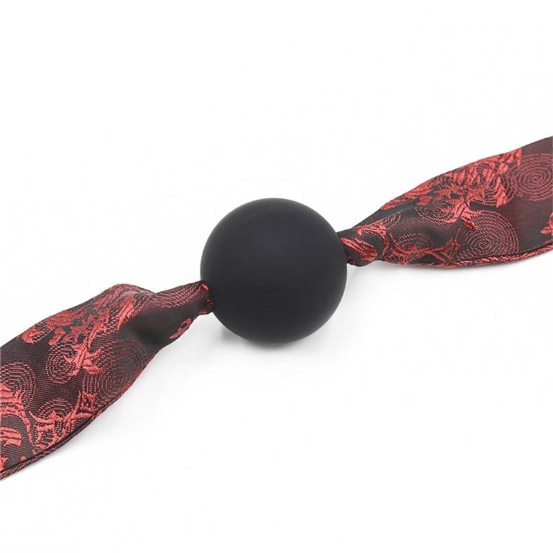 Red Ornament Satin BDSM Gag Adult Products Brand Name: Morease