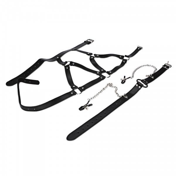 Cute Restrictive Adjustable Leather BDSM Harness Adult Products Item Type: Adult Games