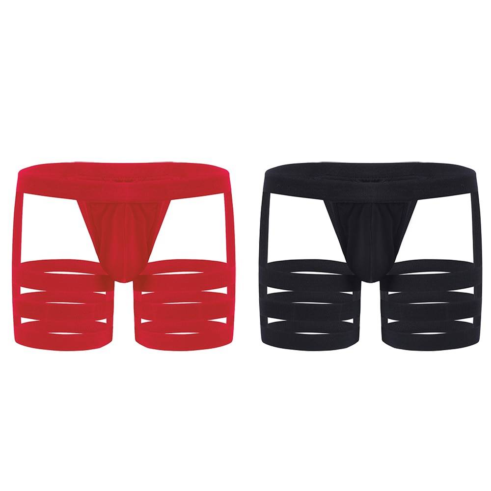Men’s Strappy Style Sexy Shorts Adult Products cb5feb1b7314637725a2e7: Black|Red