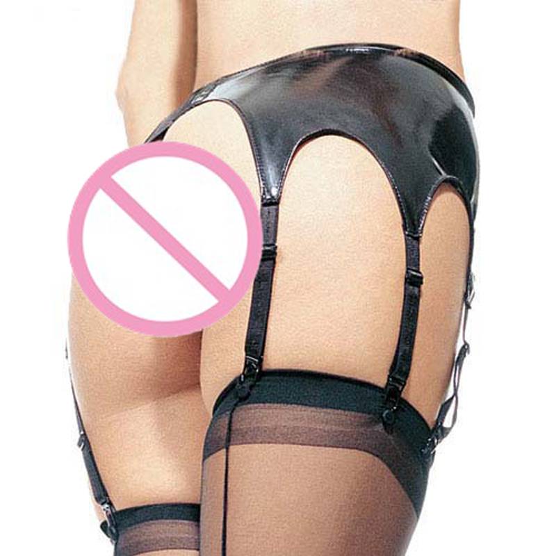 Women’s Sexy Latex Garter Adult Products cb5feb1b7314637725a2e7: Black